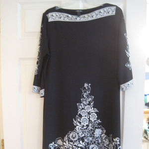 FOREVER BLACK AND CREAM DRESS